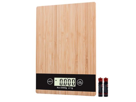 Waga kuchenna bambusowa elektroniczna lcd do 5 kg Waga kuchenna bambusowa elektroniczna lcd do 5 kg
