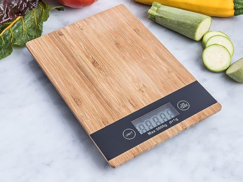 Waga kuchenna bambusowa elektroniczna lcd do 5 kg Waga kuchenna bambusowa elektroniczna lcd do 5 kg