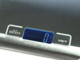 Waga kuchenna z podświetleniem lcd 5kg stal płaska