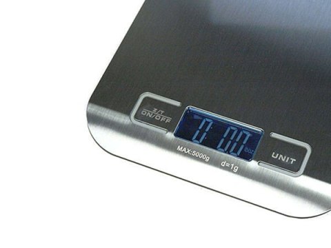 Waga kuchenna z podświetleniem lcd 5kg stal płaska Waga kuchenna z podświetleniem lcd 5kg stal płaska