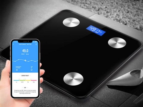 Waga łazienkowa analityczna smart+ szklana 180kg Waga łazienkowa analityczna smart+ szklana 180kg