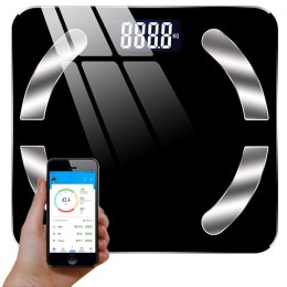 Analityczna waga łazienkowa bluetooth 180kg szkło