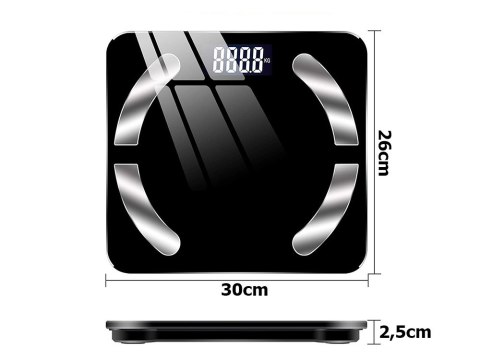 Analityczna waga łazienkowa bluetooth 180kg szkło Analityczna waga łazienkowa bluetooth 180kg szkło
