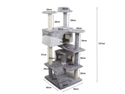 Drapak dla kota domek legowisko drzewo wieża 127cm Drapak dla kota domek legowisko drzewo wieża 127cm
