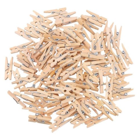 Klamerki drewniane mini spinacze 2,5 cm 100 sztuk Klamerki drewniane mini spinacze 2,5 cm 100 sztuk