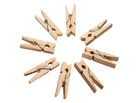Klamerki drewniane mini spinacze 2,5 cm 100 sztuk Klamerki drewniane mini spinacze 2,5 cm 100 sztuk