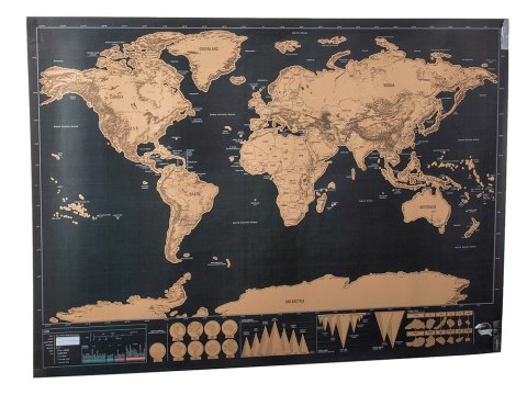 Mapa świata zdrapka dla podróżnika 82 x 59 cm Mapa świata zdrapka dla podróżnika 82 x 59 cm
