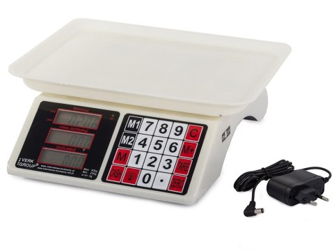 Waga sklepowa elektroniczna kalkulacyjna 40kg 2g Waga sklepowa elektroniczna kalkulacyjna 40kg 2g