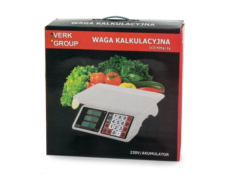 Waga sklepowa elektroniczna kalkulacyjna 40kg 2g Waga sklepowa elektroniczna kalkulacyjna 40kg 2g