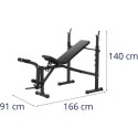 ŁAWKA ŁAWECZKA TRENINGOWA POD SZTANGĘ REGULOWANA DO 100 KG