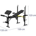 ŁAWKA ŁAWECZKA TRENINGOWA POD SZTANGĘ Z MODLITEWNIKIEM REGULOWANA DO 100 KG