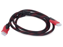 Kabel przewód hdmi 2.0 4k 3d uhd 1,8m miedź 48 bit