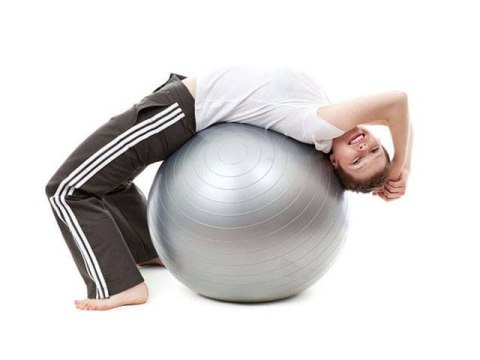 Piłka gimnastyczna fitness 55cm pompka do ćwiczeń Piłka gimnastyczna fitness 55cm pompka do ćwiczeń
