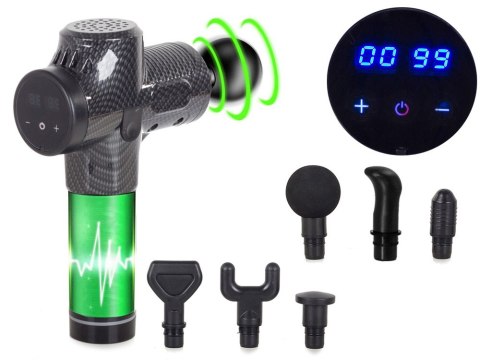 Pistolet do masażu masażer do ciała lcd mocny bezprzewodowy zestaw walizka Pistolet do masażu masażer do ciała lcd mocny bezprzewodowy zestaw walizka