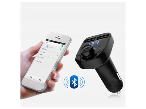 Transmiter fm sd mp3 bluetooth ładowarka 2xusb Transmiter fm sd mp3 bluetooth ładowarka 2xusb