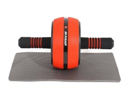 Wałek do ćwiczeń brzucha kółko roller koło + mata