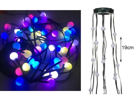Lampki choinkowe na choinkę kurtyna 64 led rgb Lampki choinkowe na choinkę kurtyna 64 led rgb