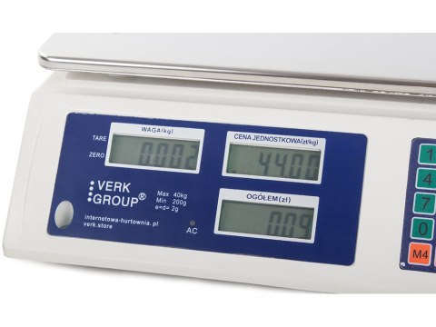 Waga sklepowa elektroniczna kalkulacyjna 40kg pl Waga sklepowa elektroniczna kalkulacyjna 40kg pl
