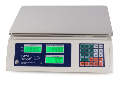 Waga sklepowa elektroniczna kalkulacyjna 40kg pl Waga sklepowa elektroniczna kalkulacyjna 40kg pl