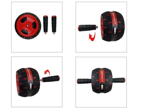 Wałek do ćwiczeń brzucha kółko roller koło + mata Wałek do ćwiczeń brzucha kółko roller koło + mata