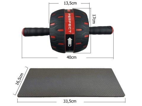 Wałek do ćwiczeń brzucha kółko roller koło + mata Wałek do ćwiczeń brzucha kółko roller koło + mata