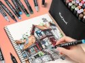 Markery alkoholowe touch zestaw 40szt torba etui