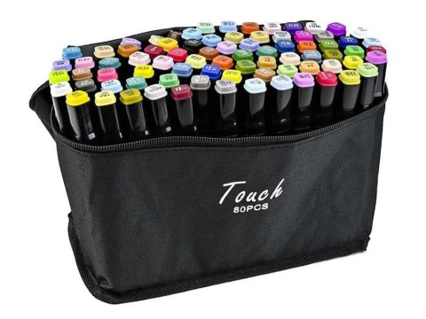 Markery alkoholowe touch zestaw 80szt torba etui Markery alkoholowe touch zestaw 80szt torba etui