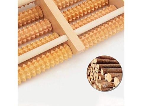 Masażer do stóp tradycyjny drewniany roller 2x5 Masażer do stóp tradycyjny drewniany roller 2x5