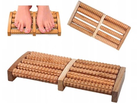 Masażer do stóp tradycyjny drewniany roller 2x5 Masażer do stóp tradycyjny drewniany roller 2x5
