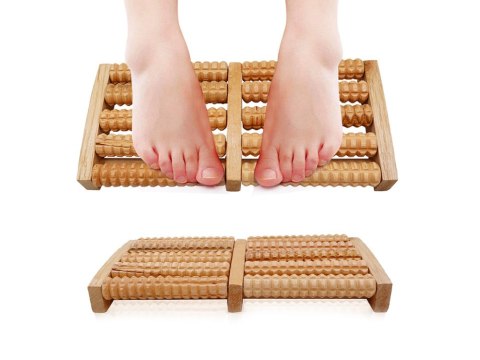 Masażer do stóp tradycyjny drewniany roller 2x5 Masażer do stóp tradycyjny drewniany roller 2x5