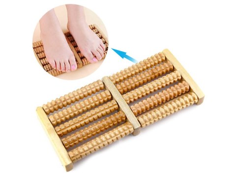 Masażer do stóp tradycyjny drewniany roller 2x5 Masażer do stóp tradycyjny drewniany roller 2x5