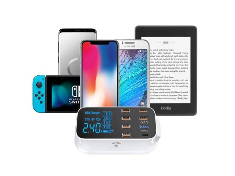 Szybka ładowarka do telefonu 8 x usb qc 3.0 typ c Szybka ładowarka do telefonu 8 x usb qc 3.0 typ c