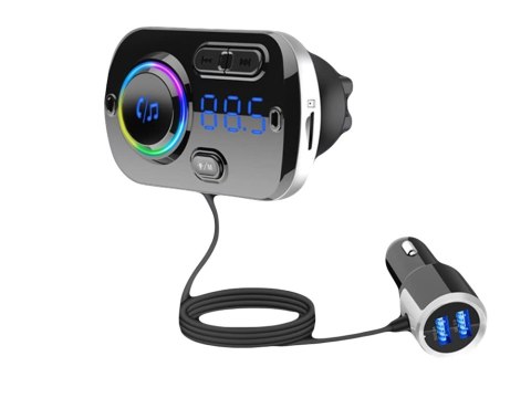 Transmiter fm bluetooth usb 5.0 wielofunkcyjny 8w1 Transmiter fm bluetooth usb 5.0 wielofunkcyjny 8w1