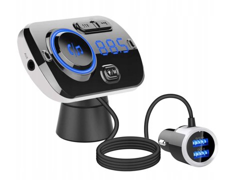 Transmiter fm bluetooth usb 5.0 wielofunkcyjny 8w1 Transmiter fm bluetooth usb 5.0 wielofunkcyjny 8w1