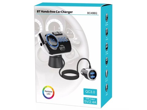 Transmiter fm bluetooth usb 5.0 wielofunkcyjny 8w1 Transmiter fm bluetooth usb 5.0 wielofunkcyjny 8w1
