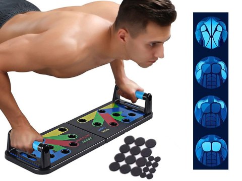 Deska uchwyty do pompek ćwiczeń push pompki 14w1 Deska uchwyty do pompek ćwiczeń push pompki 14w1