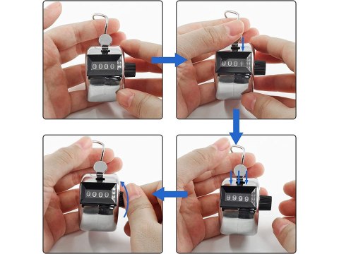 Klikacz ręczny kliker mechaniczny pedometr licznik Klikacz ręczny kliker mechaniczny pedometr licznik