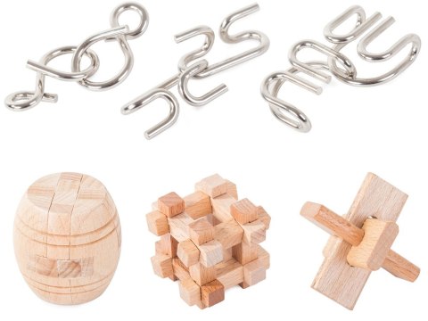 Łamigłówki logiczne puzzle mensa drewniane zestaw Łamigłówki logiczne puzzle mensa drewniane zestaw