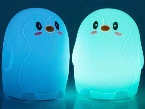 Lampka nocna dla dzieci led rgb pingwin dotyk Lampka nocna dla dzieci led rgb pingwin dotyk