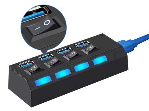 Rozgałęźnik rozdzielacz portów hub usb 4x usb 3.0 Rozgałęźnik rozdzielacz portów hub usb 4x usb 3.0
