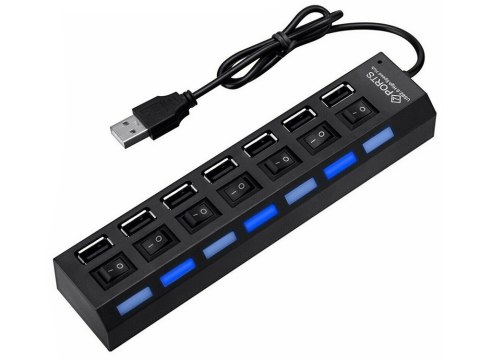 Rozgałęźnik rozdzielacz portów hub usb 7x usb 2.0 Rozgałęźnik rozdzielacz portów hub usb 7x usb 2.0