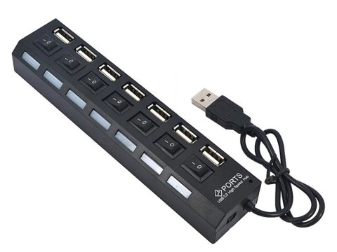 Rozgałęźnik rozdzielacz portów hub usb 7x usb 2.0 Rozgałęźnik rozdzielacz portów hub usb 7x usb 2.0