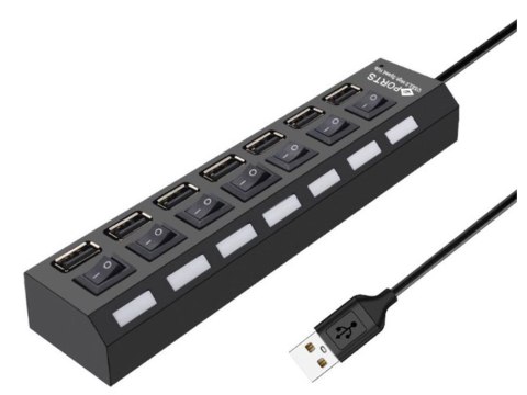 Rozgałęźnik rozdzielacz portów hub usb 7x usb 2.0 Rozgałęźnik rozdzielacz portów hub usb 7x usb 2.0