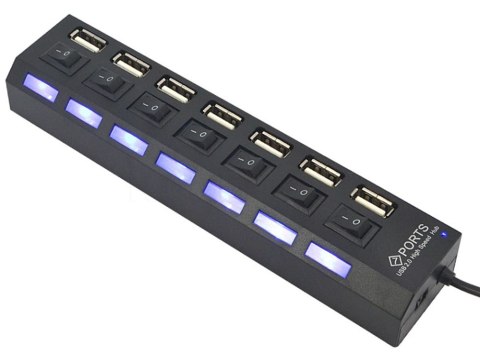 Rozgałęźnik rozdzielacz portów hub usb 7x usb 2.0 Rozgałęźnik rozdzielacz portów hub usb 7x usb 2.0