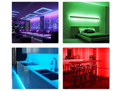Taśma led 3528 rgb 4,5m wodoodporna pilot zestaw Taśma led 3528 rgb 4,5m wodoodporna pilot zestaw
