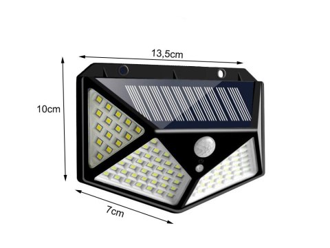 Lampa solarna 100 led z czujnikiem zmierzchu ruchu Lampa solarna 100 led z czujnikiem zmierzchu ruchu