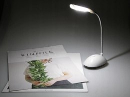 Lampka biurkowa 4 led szkolna na biurko nocna biała