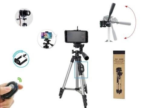 Statyw tripod pilot bluetooth uchwyt na telefon Statyw tripod pilot bluetooth uchwyt na telefon