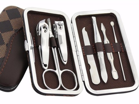 Zestaw do paznokci przybornik manicure etui 7 elem Zestaw do paznokci przybornik manicure etui 7 elem