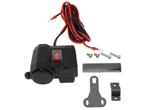 Gniazdo zapalniczki motocykl woltomierz 2x usb Gniazdo zapalniczki motocykl woltomierz 2x usb